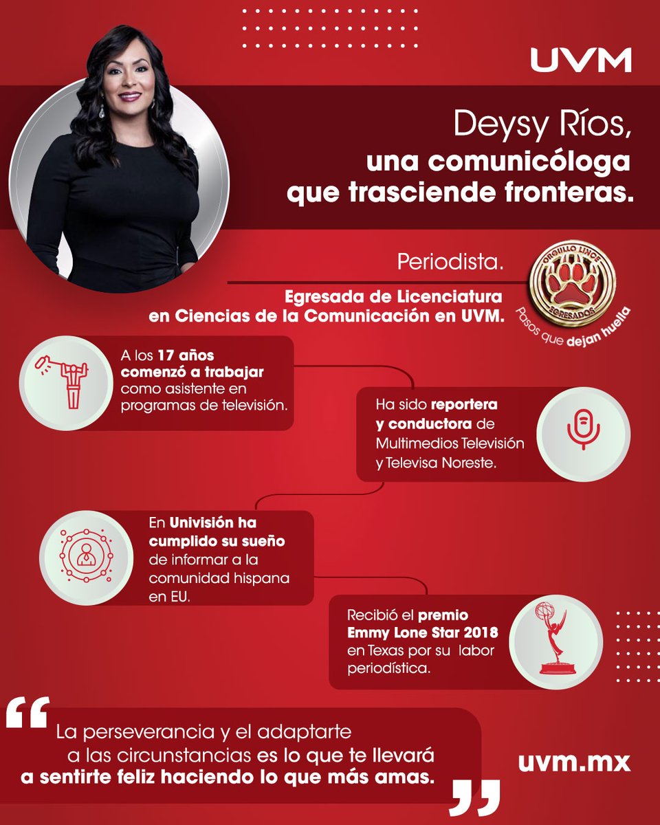 UVMMEXICO's tweet photo. ¡Sentimos #OrgulloLince por cada historia de éxito de nuestros #EgresadosUVM! 👏 ❤️ 🙌 https://t.co/Fni9bsnuH3