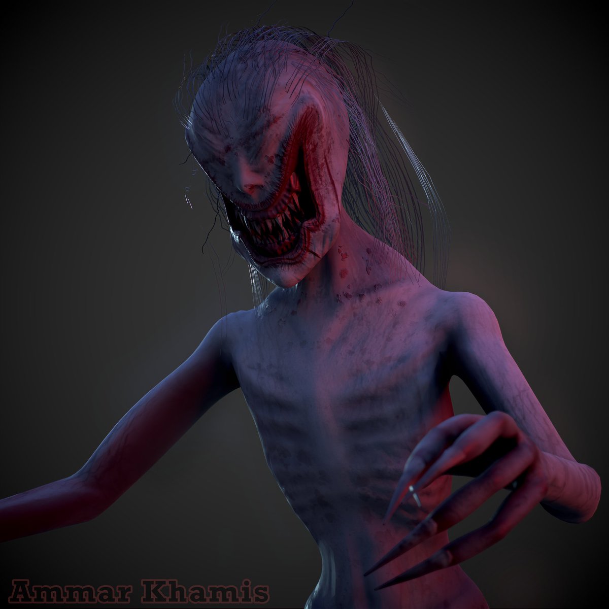 AmmarKhamis10's tweet image. Finally finished the exams of a very important year!
So here is a proper render for the monster I finished earlier
->Portfolio: artstation.com/zestamodeling
->Server: discord.gg/yqczvQg6cQ
#b3d #Horror #3D #3dmodeling #gamedev #gameart #characterart #ROBLOX #RobloxDev #robloxart