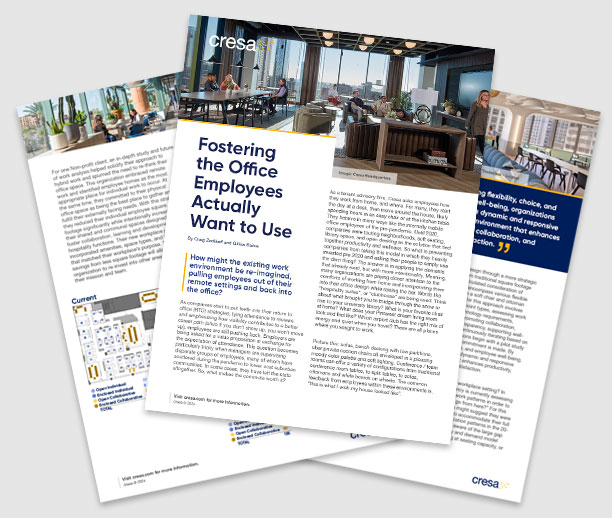 As companies start to put teeth into their return to office strategies, employees are still pushing back. 

So, what makes the commute worth it? And how might the existing work environment be re-imagined to draw people back? 

cresa.com/Whitepapers/Fo…