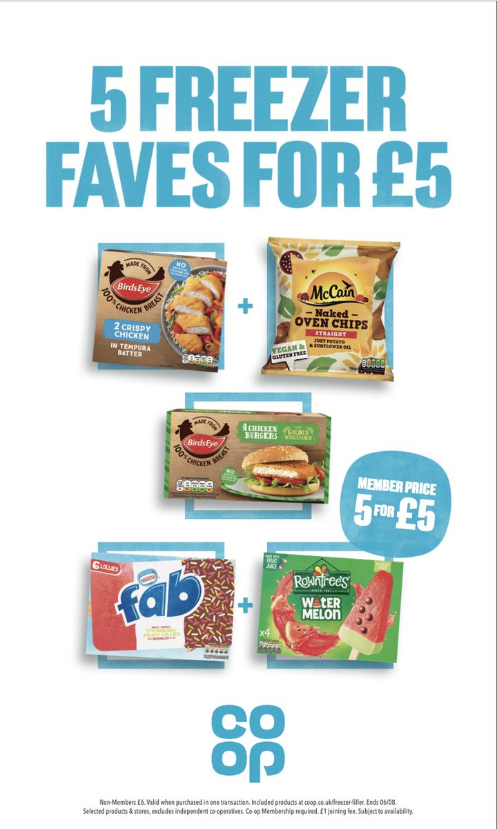 Did you know <a href="/coopuk/">Co-op</a> Members save more, including on the iconic freezer faves deal ❄️
Find out more 👉 coop.uk/2C6iIDr