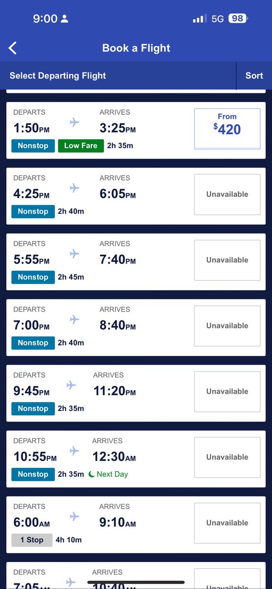 What does this mean <a href="/SouthwestAir/">Southwest Airlines</a>? 

Are these sold out flights or just strangely unavailable?
I’m 1st on standby and want to see if it’s even worth going to the airport.