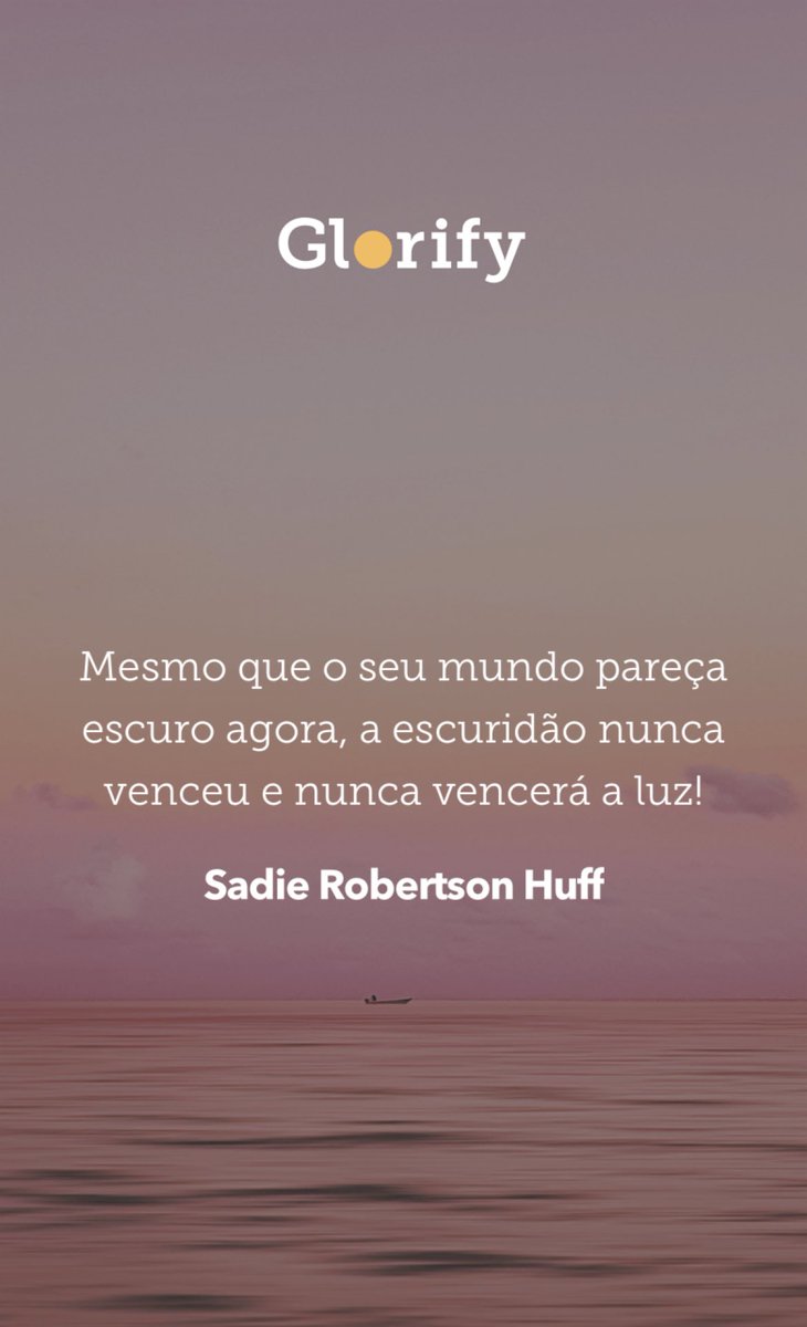HarleyBichara's tweet photo. Adorei essa citação que encontrei no Glorify:https://t.co/Sz0LAFotnN
Seu App de Devocional Diário e Meditação https://t.co/6tPNgZBJ6G