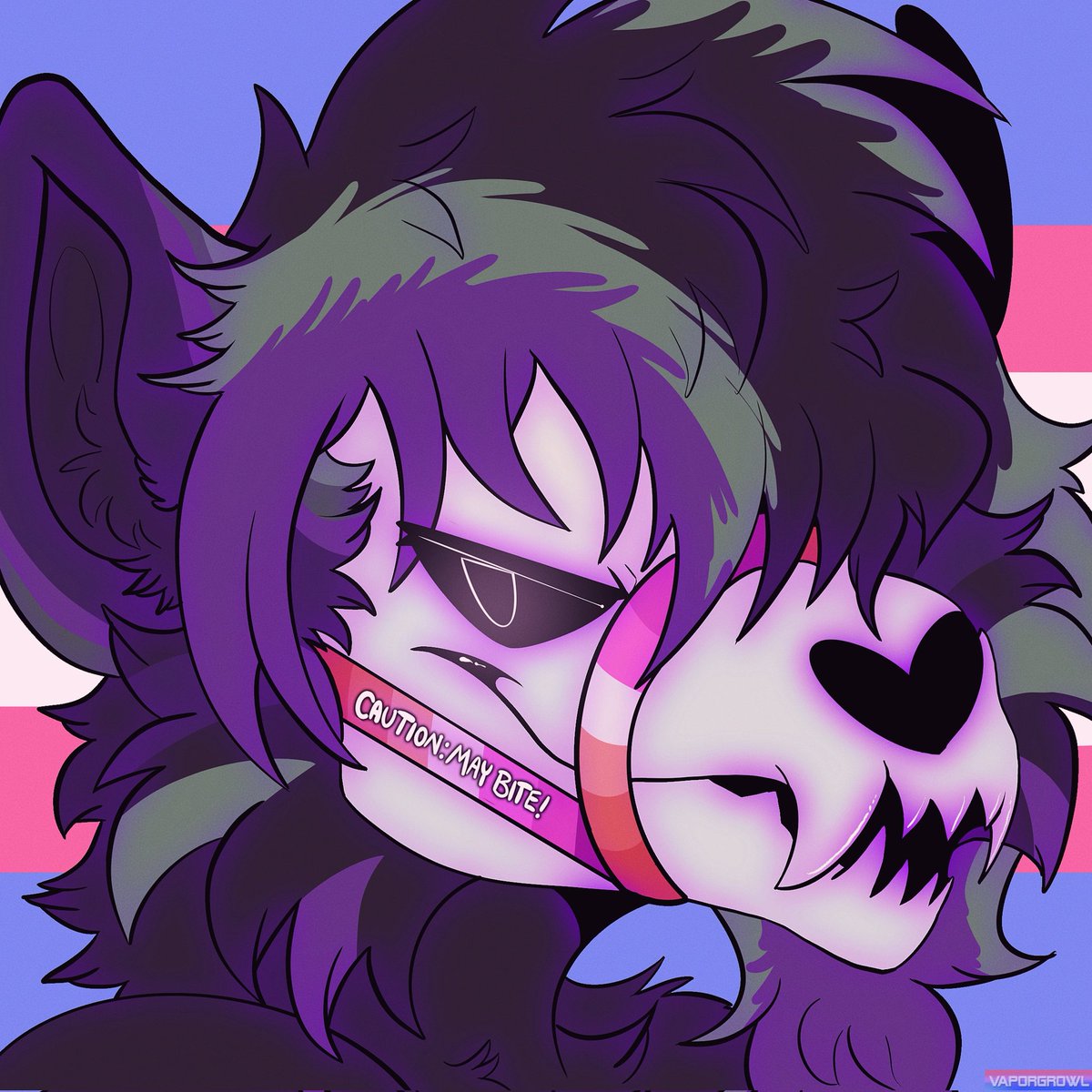 If y'all are looking for like vaporware vibes for art pieces I highly recommend @VAPORGROWL. I'm in love with this piece! (I genuinely love their art sm!)