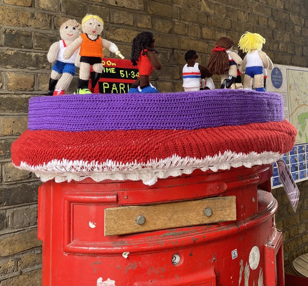 just_ali_b's tweet photo. @DeputyGrocott Olympic post box toppers and walks in the countryside #4for44 https://t.co/CPwwLHzXzN