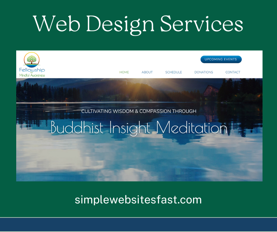 WebSitesInAWeek's tweet image. Simple Websites Fast just finished a website for Fellowship for Mindful Awareness. Check out our complete portfolio. bit.ly/3F1NzN3 #SimpleWebsitesFast #awareness #meditation #webdesign #website #webdesigner