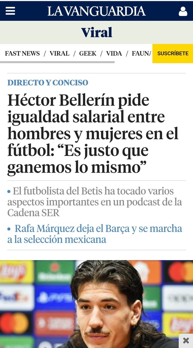 Este tío, que cobraba 6.6M € en el Arsenal, lo dió todo por la ilusión de vestirse de bético incluyendo rebajarse el sueldo 4M €

Lo digo por la escoria que hoy lo está insultando por pedir igualdad de sueldos, y exigiéndole que se rebaje el suyo. 

Putos fachas de mierda.