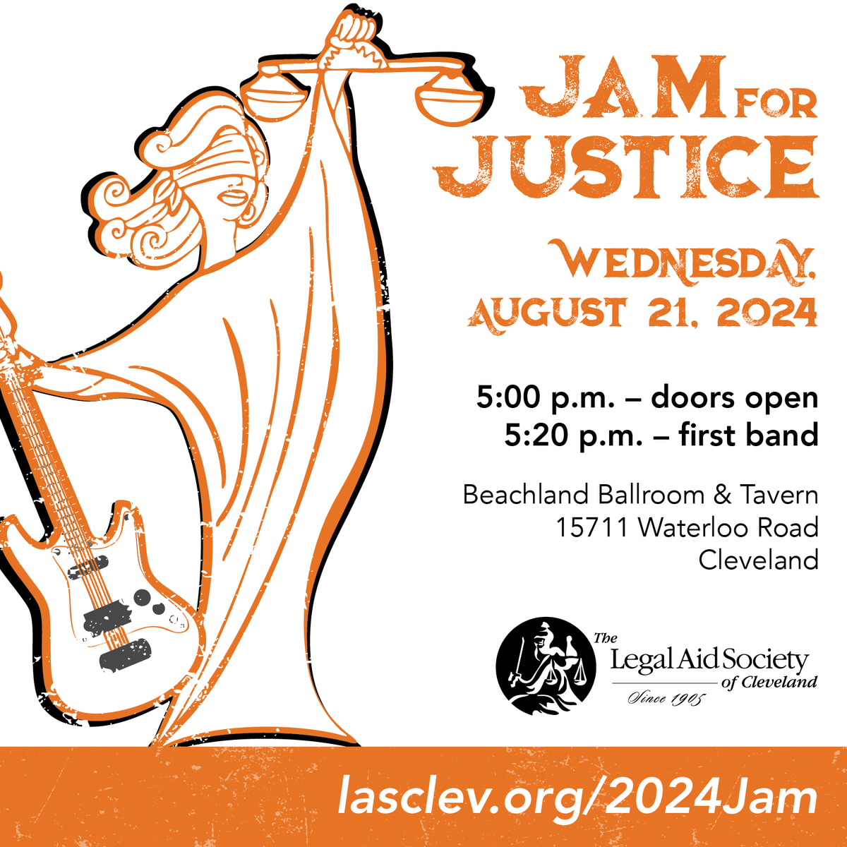 LegalAidCLE (@legalaidcle) on Twitter photo Jam for Justice is one month away! Do you have your ticket yet?
Join us August 21 <a href="/BeachlandCLE/">Beachland Ballroom and Tavern</a>. lasclev.org/2024jam/ Jam for Justice is one month away! Do you have your ticket yet?
Join us August 21 <a href="/BeachlandCLE/">Beachland Ballroom and Tavern</a>. lasclev.org/2024jam/