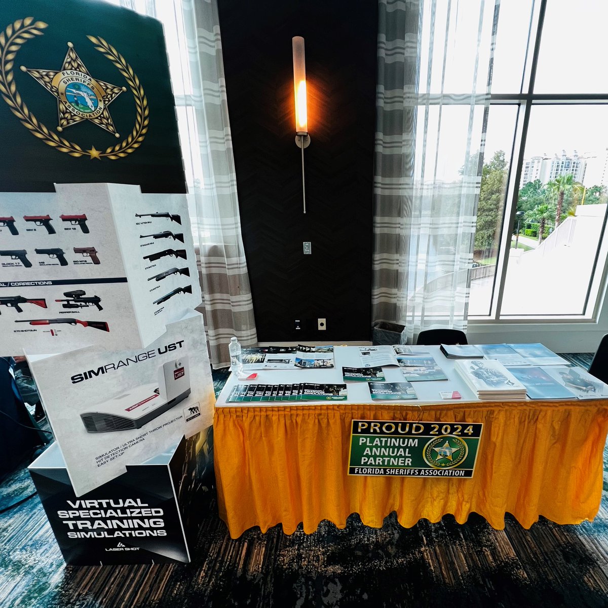 Laser_Shot_Inc's tweet photo. The Florida Sheriffs Conference is underway! If you're attending the event. Please stop by our booth to get more information about our products.

#lasershot #shootingsimulator #policetraining https://t.co/rIh3Fi1znd