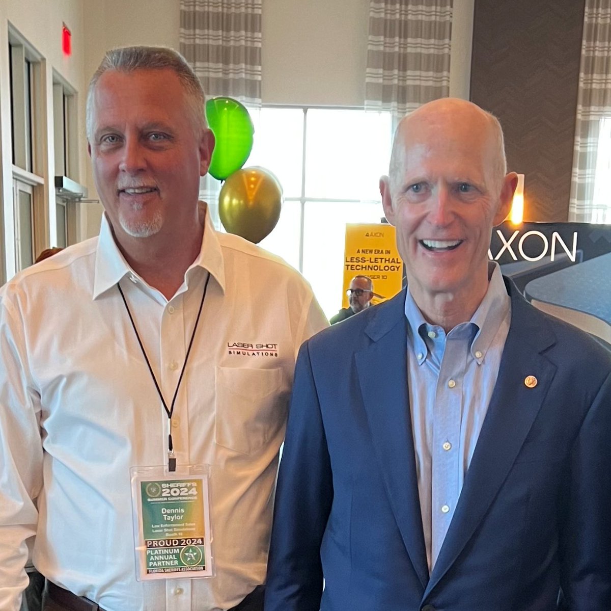 Laser_Shot_Inc's tweet photo. The Florida Sheriffs Conference is underway! If you're attending the event. Please stop by our booth to get more information about our products.

#lasershot #shootingsimulator #policetraining https://t.co/rIh3Fi1znd