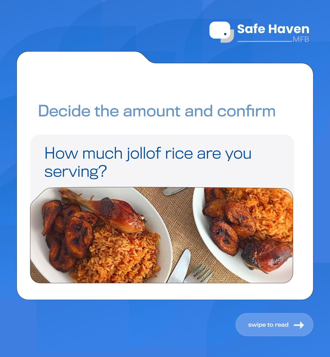 SafeHavenBank's tweet image. From jollof rice to smooth transactions, we've got you covered!  #NoMoreTransactionDrama #SafeHavenMFB #NaijaBanking #SmoothTransfers #StaySavvy

sudo.africa/blog/the-journ…