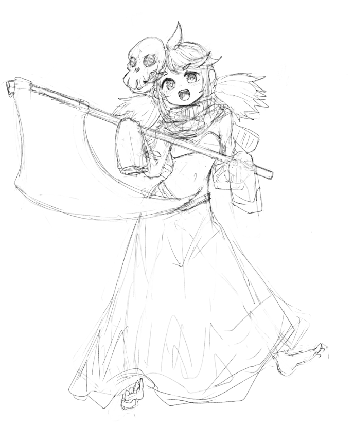 #式姫お絵かき６０分一本勝負
2時間と1時間段階の闇冥姫ちゃん