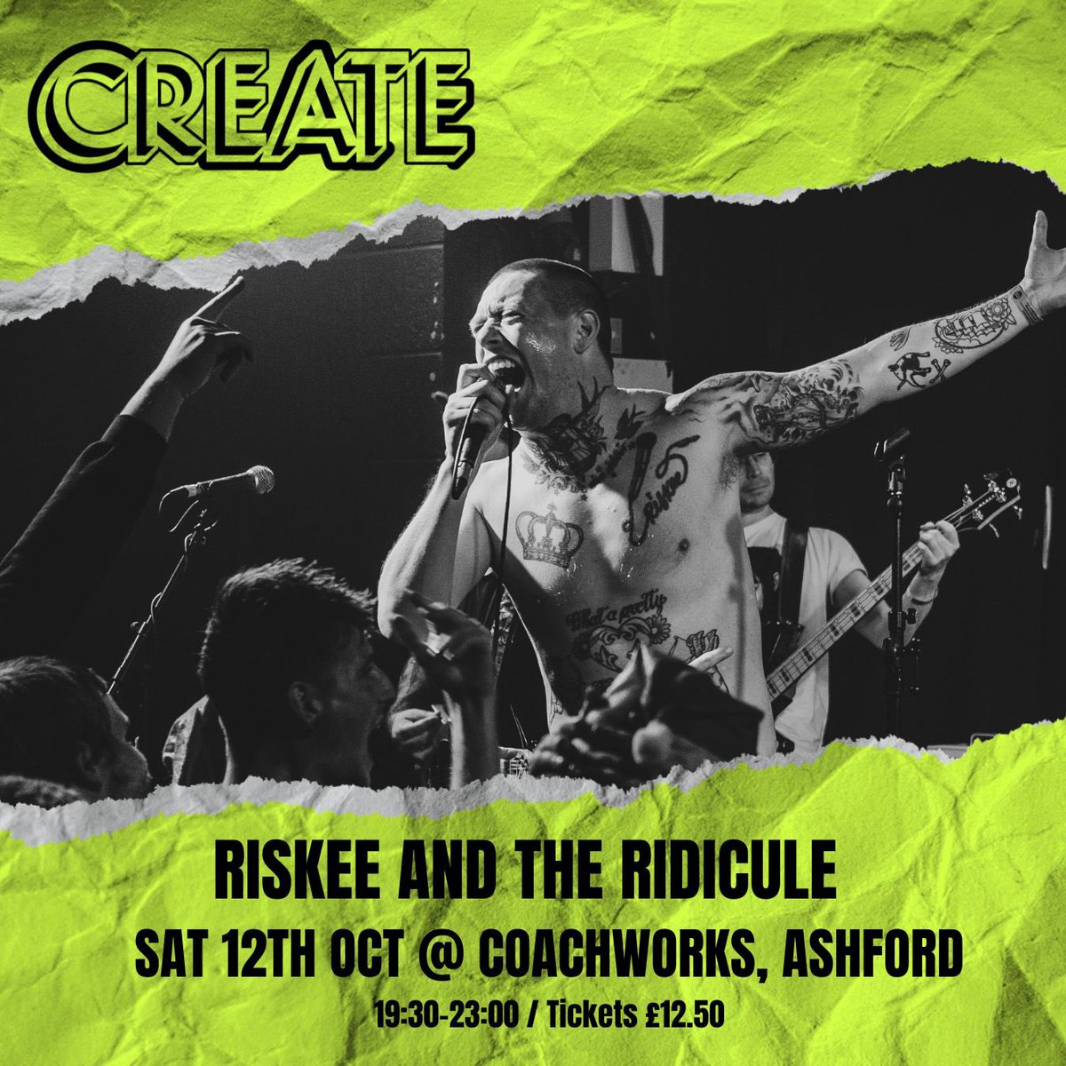 Clear your diary for a big night <a href="/coachworks_ash/">Coachworks Ashford</a> - <a href="/RiskeeRidicule/">Riskee & The Ridicule</a> are back on Sat 12th October as part of this year's Create lineup.

Tickets on sale now! createmusicvillage.co.uk/events/riskee-…

#riskeeandtheridicule #coachworksashford #create24 #createmusicvillage #ashford
