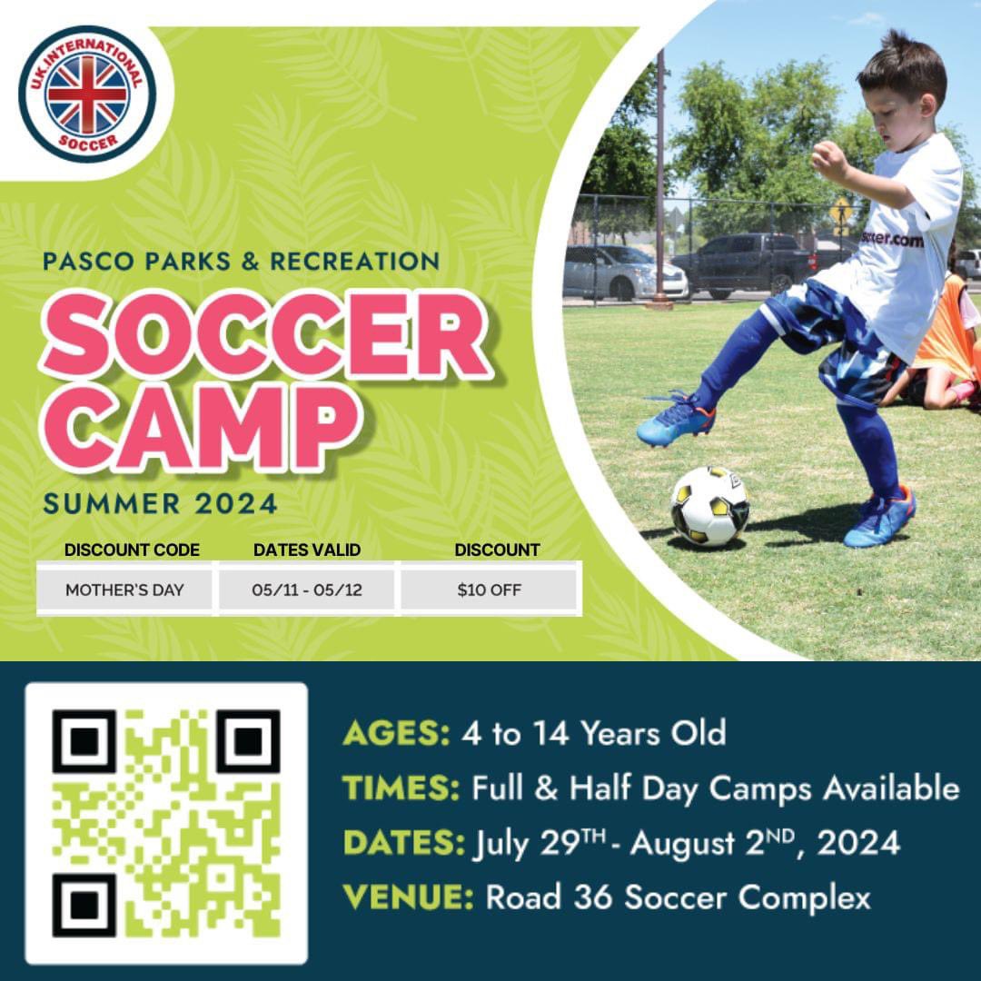 There are still spots available. Register your child for the UK Soccer Camp now by scanning the QR Code or go to uksoccer.com and enter your city or zip code. Camp is July 29-August 2,