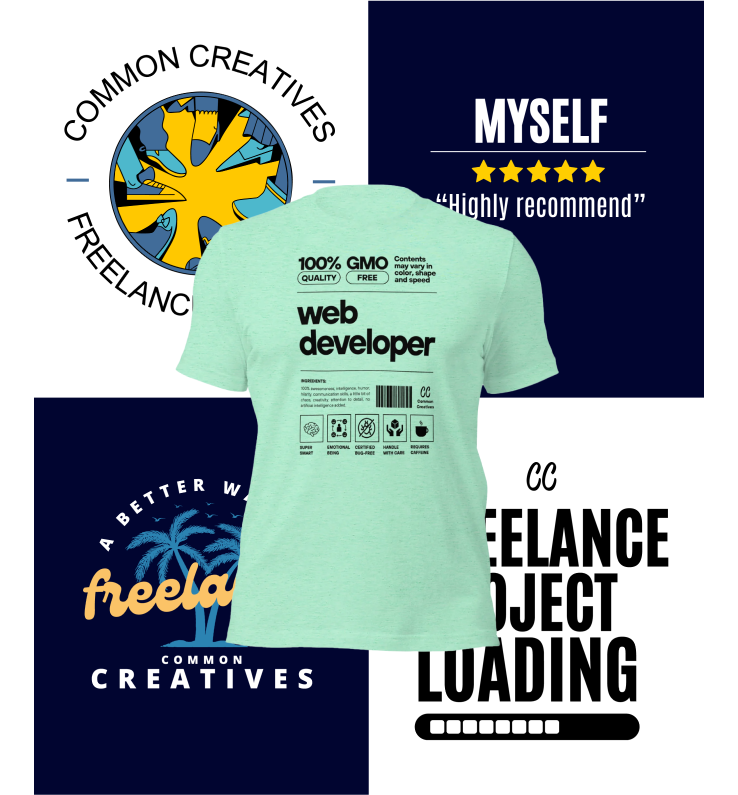 DowTrevorR's tweet photo. CC is dropping another set of the iconic “I Freelance” t-shirts.

These tees feature subtle yet powerful designs that scream, ‘I’m a pro!’ because nothing says ‘hire me’ like a well-fitted tee with a dash of wit.

Pick yours up at https://t.co/lbD6Dhjai4 https://t.co/QmBCt09imD