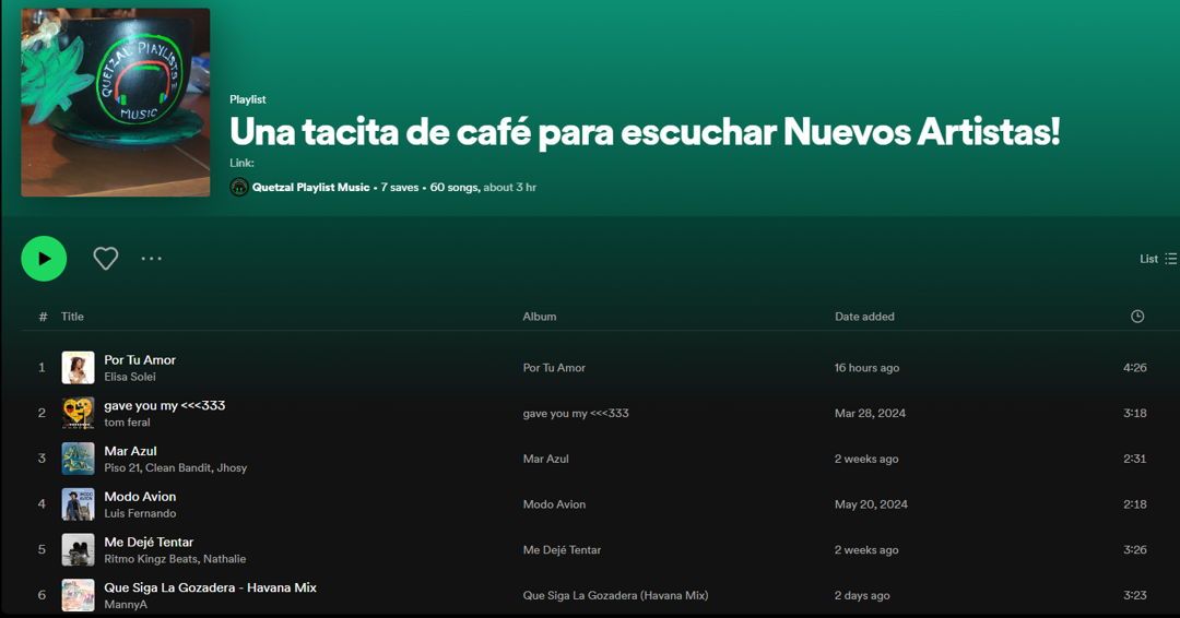 Que Siga La Gozadera continues to captivate tastemakers! Thanks to Quetzal Playlists for showcasing MannyA. Perfect tunes for your next #fiesta. #Playlist #MusicDiscovery 

buff.ly/3LueeXf 
buff.ly/3y4bcpw 
buff.ly/3WwIaIC
 buff.ly/3y5Yzdq