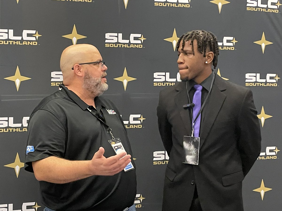 Let the <a href="/SouthlandSports/">Southland Conference</a> Opening Drive begin!

First stop for <a href="/BlaineMcCorkle/">Blaine McCorkle</a>, <a href="/lacthagoat/">cadillac💫💯</a> and <a href="/Chancelnewman/">Chance Newman</a> is talking to <a href="/dctf/">Dave Campbell's — TexasFootball.com</a>. 

#ForkEm x #BlaineTrain