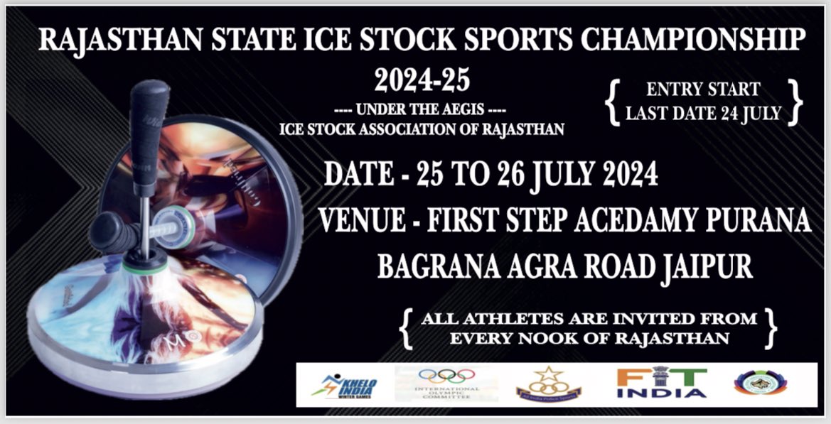 stock_sport's tweet photo. Last call for entries if someone left than call on 7374059830 and confirm your entey before end date . #icestocksport #icestock #icestockschießen #icestock_sport #eisstock #eisstockschiessen #eisstocksport #eisstockschießen #rajasthanicestocksport
@boxer_ravikumar @stock_ice https://t.co/EhTlXy0f4d