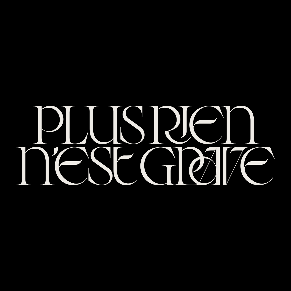 Travisuals's tweet photo. "PLUS RIEN N'EST GRAVE" 🫂💐

Exploration typographique pour le son/clip de Wallace Cleaver dont le thème me tient particulièrement à cœur

Merci @wallacecleaver_ https://t.co/jiEPXKrqo6