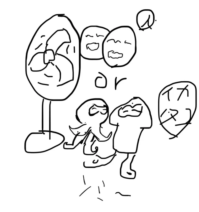 お褒めのお言葉いただきましてとてもとても嬉しいのですが構図考えたのは私ではなくてですね、こちらりぶらさん(@NoroNoA1012 )よりいただいた構図案でして…
なんだか申し訳なくて⁉️元絵を載せさせていただきますね⁉️普段絵を描かれない方のイラストってめちゃくちゃ味があって好きです 