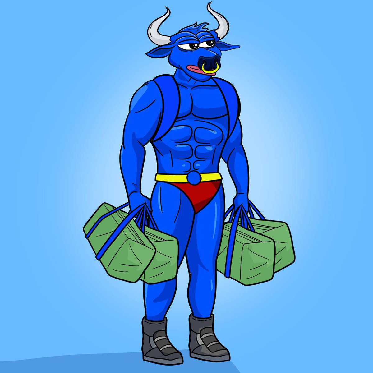🚀 Meet #RichoTheBull! 💪🐂

Our muscle-bound hero is geared up and ready to tackle any challenge, with money bags in hand and determination in his eyes.💰

Prepare for an epic adventure where strength and strategy collide. Get hyped for the wildest game launch of the
