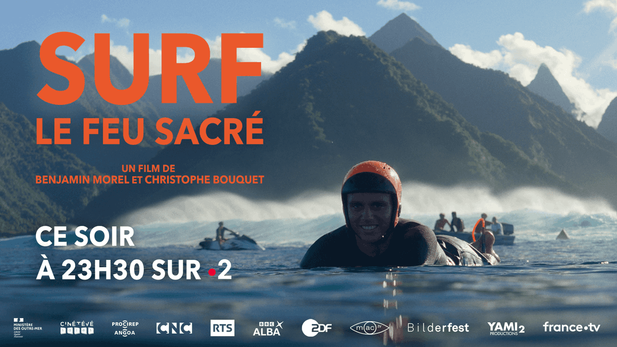 🌊 Ce soir à 23h30 sur France 2, ne manquez pas SURF, LE FEU SACRÉ, un film de Benjamin Morel et Christophe Bouquet !

Une plongée au cœur de l’épopée mondiale du surf, avec les entretiens de pionniers du surf et de prétendants au titre olympique🏅

Déjà disponible sur <a href="/FranceTV/">France tv</a>
