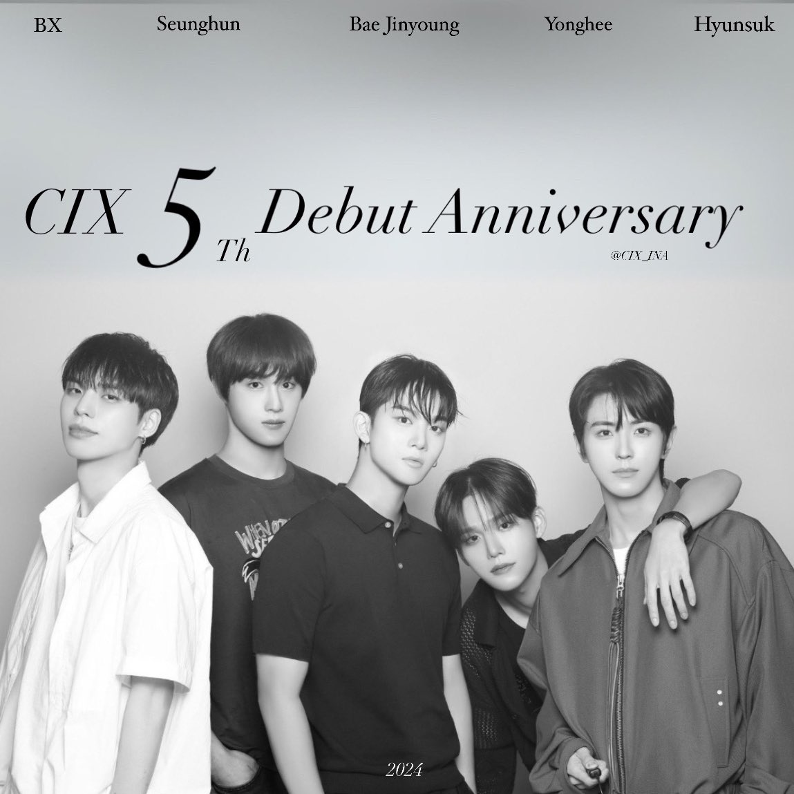 5 YEARS WITH CIX…
🩵 CIX 5TH DEBUT ANNIVERSARY 🩵 
#오주년_withFIX_존재해_forCIX
#ALWAY5_WITH_CIX