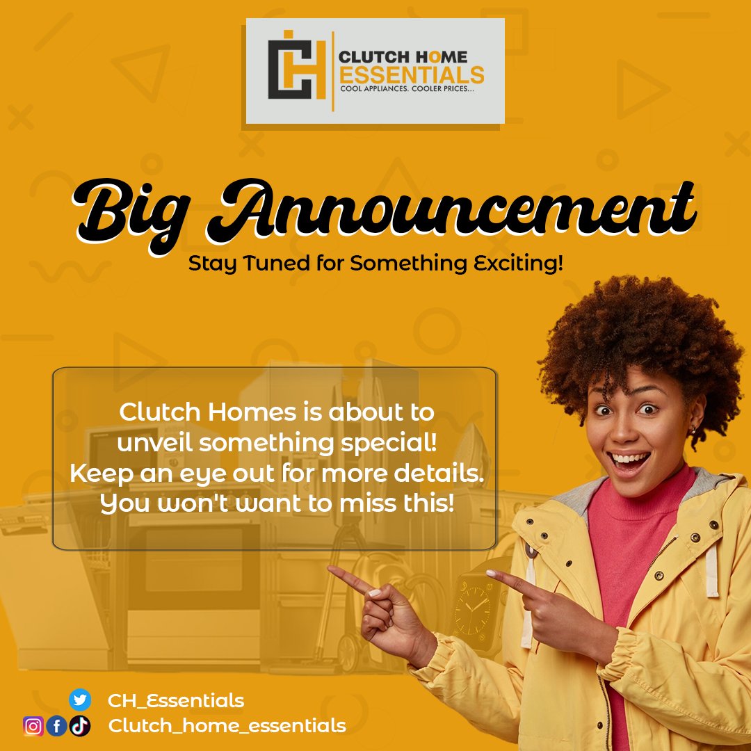 We have some exciting news! Bigger deals on the best of products coming up for you and your household this #ClutchSeason #homegagdetsvendorghana #homeappliances #newstock
