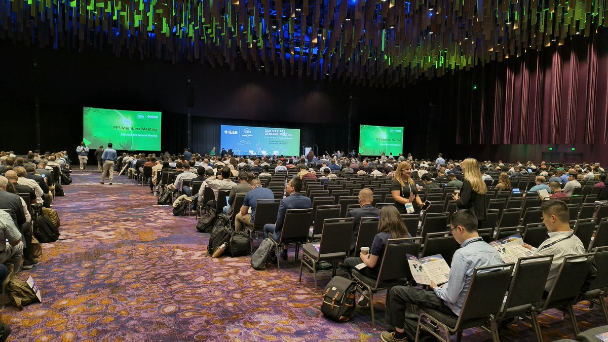 StratisBatzelis's tweet photo. @ieeepesgm 2024 just started! Shay Baharamirad opening the plenary session. Pop in from our poster stands later today for #solar forecasting and synchronous machine modeling! ☀️🔌🧑‍🔧 @TDHVL_UK @ieee_pes https://t.co/CtX7QGSHSa