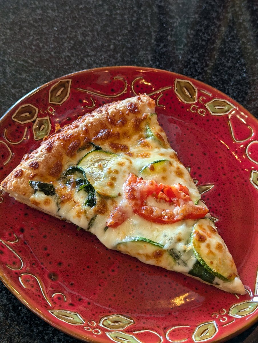 This week's slices:
Mon 07/22/24 - Veggie Revival 
Tue 07/23 - Chicken Masterpiece 
Wed 24 - The Parthenon 
Thu 25 - The Whole Enchilada 
Fri 26 - Beckon Desire 
Also Pepperoni, Sausage, and Cheese every day. North &amp; South. Mon - Fri. 11 a.m. - 1 p.m. Carry out only. $3 - $4 each