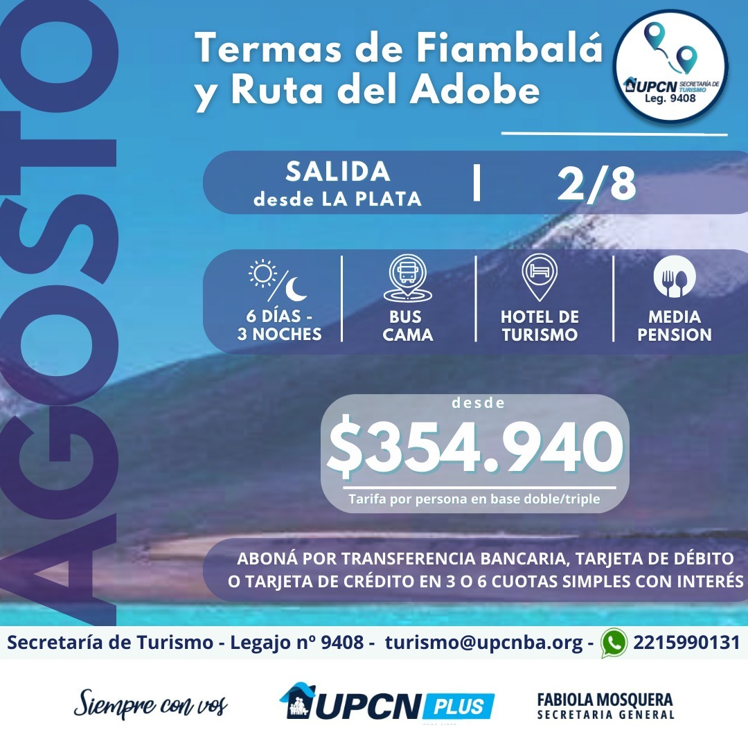 upcn_ba's tweet photo. #Turismo
#SalidasGrupales #Agosto
#UPCNBA
#FabiolaMosqueraSecretariaGeneral https://t.co/dGsIptMVXJ