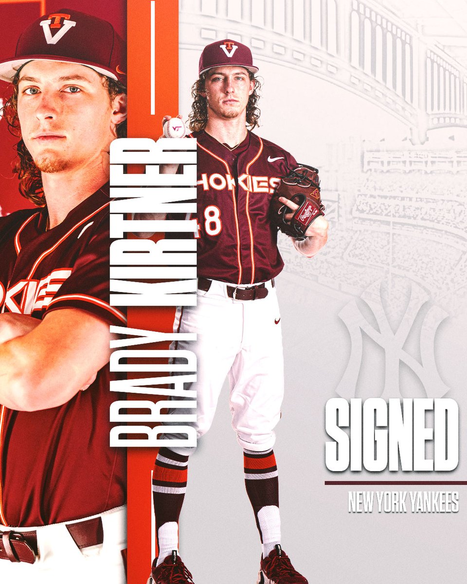 Virginia Tech Baseball (@hokiesbaseball) on Twitter photo 𝘽𝙧𝙖𝙙𝙮 𝙩𝙤 𝙩𝙝𝙚 𝘽𝙧𝙤𝙣𝙭 🗽
<a href="/brady_kirtner/">Brady Kirtner</a> has inked a deal with the New York #Yankees
#ProHokies 🦃⚾️ 𝘽𝙧𝙖𝙙𝙮 𝙩𝙤 𝙩𝙝𝙚 𝘽𝙧𝙤𝙣𝙭 🗽
<a href="/brady_kirtner/">Brady Kirtner</a> has inked a deal with the New York #Yankees
#ProHokies 🦃⚾️