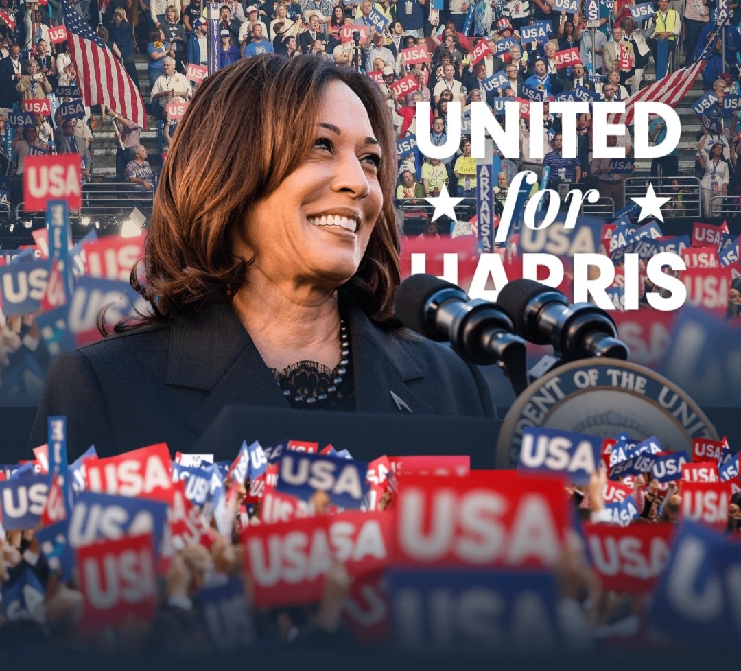 jim4progress's tweet photo. @HillaryClinton It's the USA...

United for Harris - together we will defeat trump...

And restore Roe...

Unite! Vote! Win! #Harris2024 https://t.co/Q6Am570IGx