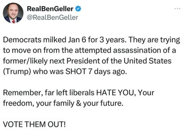 TeaPainUSA's tweet photo. You mean where Trump was shot at by a member of his own party?  Heck no!  We'll talk about that all you want. https://t.co/2E1q4L448N