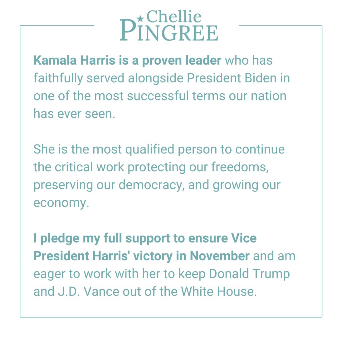 I’m 100% behind <a href="/KamalaHarris/">Kamala Harris</a> for President!