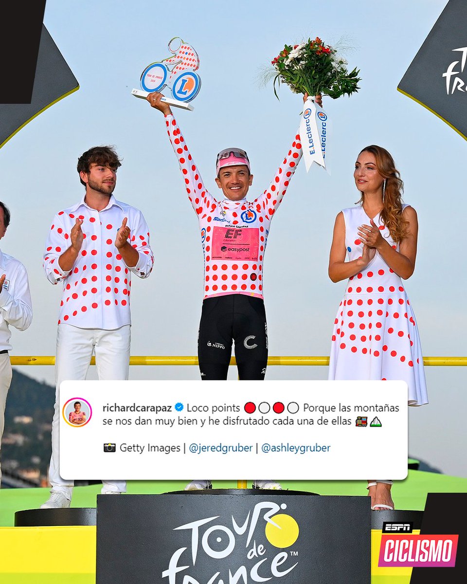 ESPNCiclismo's tweet photo. ¡Pellízquese! Porque esto no fue un sueño. 🥹

Richard #Carapaz, un héroe para Latinoamérica. 🇪🇨 https://t.co/Oze7PTyEdv