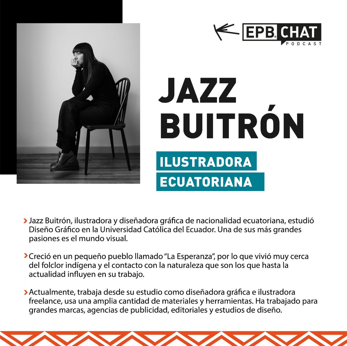 ecposterbienal's tweet photo. Este 23 de julio, acompáñanos en nuestro nuevo #EPBCHAT #PODCAST 🗓️ donde discutiremos cómo el diseño gráfico está cambiando la manera en que interactuamos con la cultura.💥

Únete a nosotros junto a Jazz Buitrón y Paulina Jauregui en #spotify y #youtube a la 17h00 https://t.co/ZmRVONc8GQ
