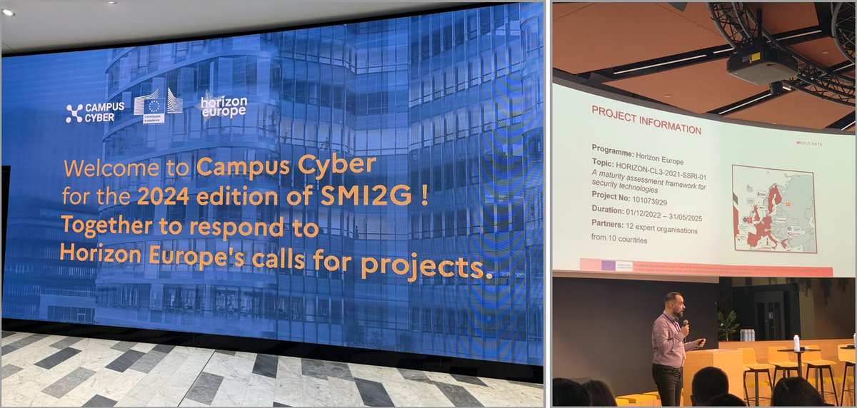 MultiRATE (@multirate_eu) on Twitter photo MultiRATE participated to #SMI2G Security Mission Information & Innovation Group event in Paris, France, as a sponsor!
The coordinator <a href="/M4D91255330/">M4D@MKLab/ITI-CERTH</a> M4D@MKLab/ITI-CERTH, #ITI, had the chance to present the objectives and potential impact of #MultiRATE at #CL3. MultiRATE participated to #SMI2G Security Mission Information & Innovation Group event in Paris, France, as a sponsor!
The coordinator <a href="/M4D91255330/">M4D@MKLab/ITI-CERTH</a> M4D@MKLab/ITI-CERTH, #ITI, had the chance to present the objectives and potential impact of #MultiRATE at #CL3.
