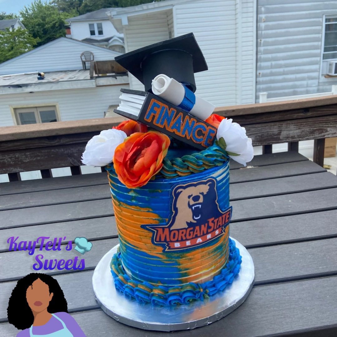 KayTellsSweets's tweet image. KayTell is getting her Master’s this year, so please book your graduation cakes as soon as you can. We will celebrate together!

Cakes like the one below available to order for pick up in Baltimore💙