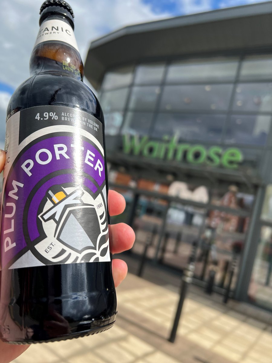 TitanicBrewers's tweet photo. We are delighted that our Plum Porter is available nationally in @Waitrose stores, check out your nearest store for availability. #plumporter #waitrose https://t.co/TVgBKR77Nm