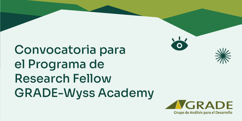 GRADE (@gradeperu) on Twitter photo ¿Eres bachiller o licenciado en Economía? ¿Tienes conocimientos avanzado de métodos econométricos y de evaluación de impacto? Esta oportunidad de GRADE y <a href="/Wyss_for_Nature/">Wyss Academy for Nature</a> te puede interesar. Postula hasta el lunes 12 agosto de 2024. Convocatoria: grade.org.pe/convocatorias/… ¿Eres bachiller o licenciado en Economía? ¿Tienes conocimientos avanzado de métodos econométricos y de evaluación de impacto? Esta oportunidad de GRADE y <a href="/Wyss_for_Nature/">Wyss Academy for Nature</a> te puede interesar. Postula hasta el lunes 12 agosto de 2024. Convocatoria: grade.org.pe/convocatorias/…
