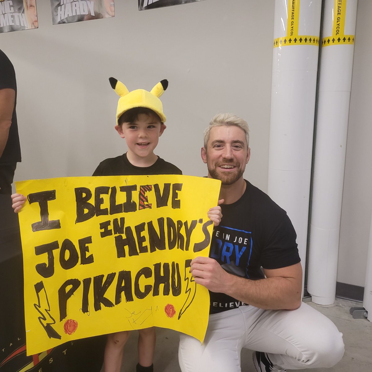 RichardBrunette's tweet image. My son is obsessed with @joehendry's Pokemon song.  Yesterday he sang it for him in person and he hasn't stopped smiling since