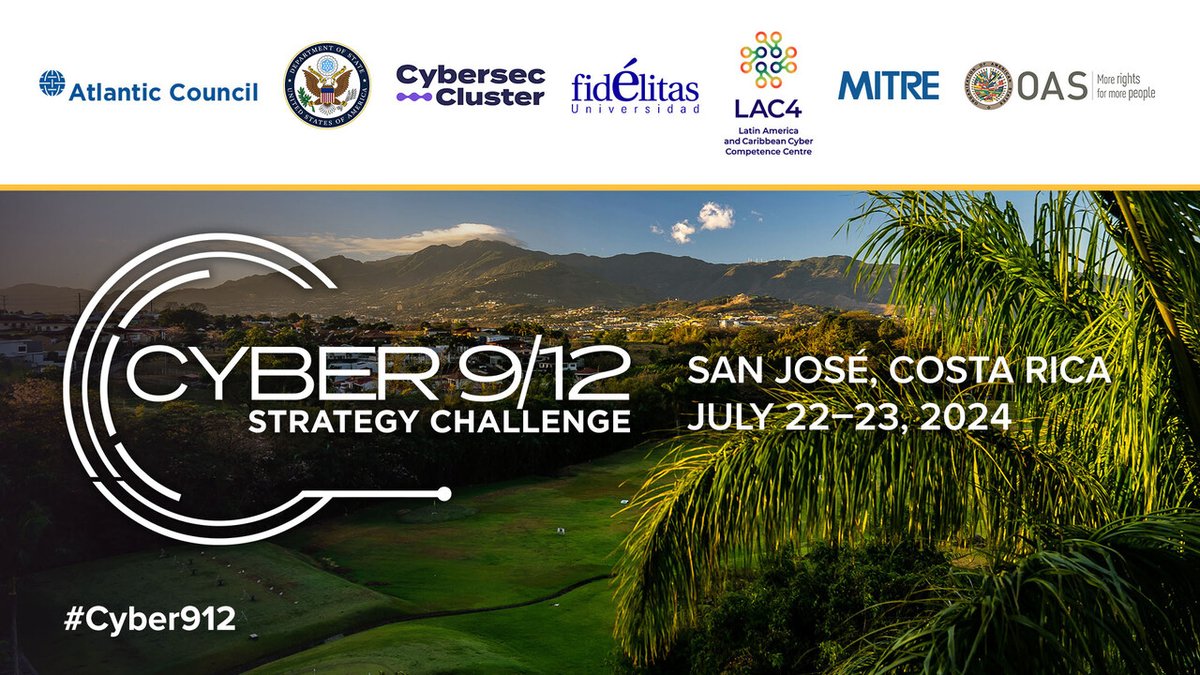Cyber Statecraft (@cyberstatecraft) on Twitter photo Day 1 of our first bilingual #Cyber912 in San José, Costa Rica has started! Competitors will tackle an aviation scenario ✈️ delivering briefings in English or Spanish. Held in partnership with <a href="/ufidelitas_cr/">Universidad Fidélitas</a> <a href="/StateCDP/">Bureau of Cyberspace and Digital Policy</a> <a href="/MITREcorp/">MITRE</a> <a href="/OAS_official/">OAS</a> <a href="/LAC4_EUCN/">LAC4</a> and <a href="/manager_cluster/">Cybersec Cluster</a>. Day 1 of our first bilingual #Cyber912 in San José, Costa Rica has started! Competitors will tackle an aviation scenario ✈️ delivering briefings in English or Spanish. Held in partnership with <a href="/ufidelitas_cr/">Universidad Fidélitas</a> <a href="/StateCDP/">Bureau of Cyberspace and Digital Policy</a> <a href="/MITREcorp/">MITRE</a> <a href="/OAS_official/">OAS</a> <a href="/LAC4_EUCN/">LAC4</a> and <a href="/manager_cluster/">Cybersec Cluster</a>.
