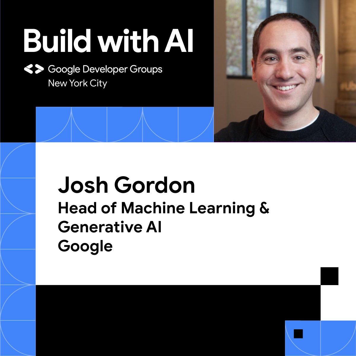 It’s time for <a href="/googledevgroups/">Google Developer Groups</a> NYC #BuildwithAI: Gemini API Cookbook Hands-on Workshop on July 24 with Google AI experts <a href="/random_forests/">Josh Gordon</a>, Head of Machine Learning and Generative AI and <a href="/shresbm/">Shrestha Basu Mallick</a>, lead PM on the Gemini API team!

Thank you, <a href="/scharffc/">Christelle Scharff, PhD</a> and <a href="/pace_seidenberg/">Seidenberg School</a>!