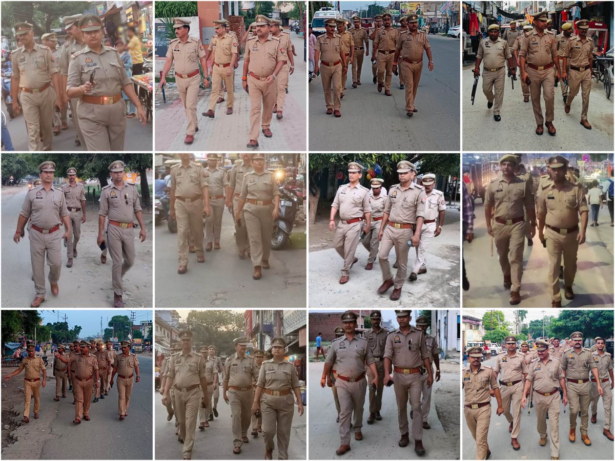 moradabadpolice's tweet photo. #SSP_ @moradabadpolice @satpal_IPS के निर्देशानुसार जनपद मुरादाबाद पुलिस द्वारा कावड़ यात्रा/श्रावण मास,अपराध नियंत्रण, कानून एवं शान्ति व्यवस्था व जनमानस मे सुरक्षा की भावना जागृत करने के दृष्टिगत अपने-अपने क्षेत्रान्तर्गत भ्रमणशील रहकर महत्वपूर्ण स्थानों पर पैदल गश्त की गई। https://t.co/yDBmqt54im