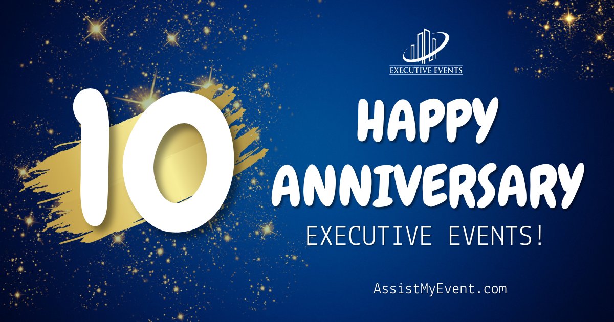 A decade of unwavering dedication, innovation, and unparalleled service – this month, we raise our glasses to celebrate 10 remarkable years of Executive Events! 🎉 #ExecutiveEventsAnniversary #CelebratingADecadeOfExcellence