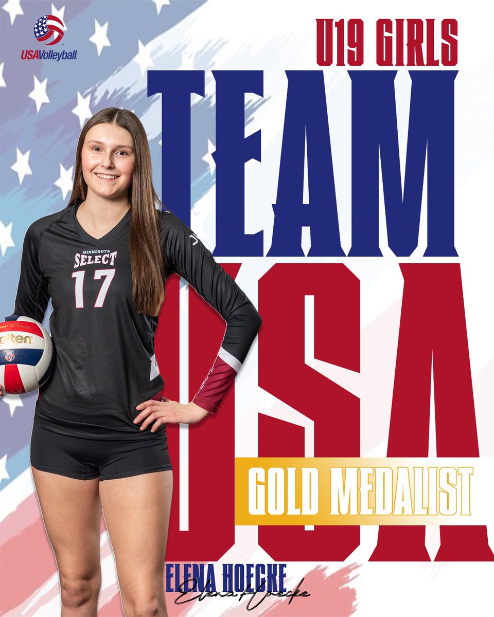 Minnesota Select (@mnselect) on Twitter photo Congratulations to <a href="/elena_hoecke/">รlena Van-hoecke</a> and <a href="/usavolleyball/">USA Volleyball</a> U19 Girls National Team for winning Gold at the 2024 NORCECA Continental Championships!
#usavolleyball #volleyball #sports #usa #u19volleyball #mnselect Congratulations to <a href="/elena_hoecke/">รlena Van-hoecke</a> and <a href="/usavolleyball/">USA Volleyball</a> U19 Girls National Team for winning Gold at the 2024 NORCECA Continental Championships!
#usavolleyball #volleyball #sports #usa #u19volleyball #mnselect