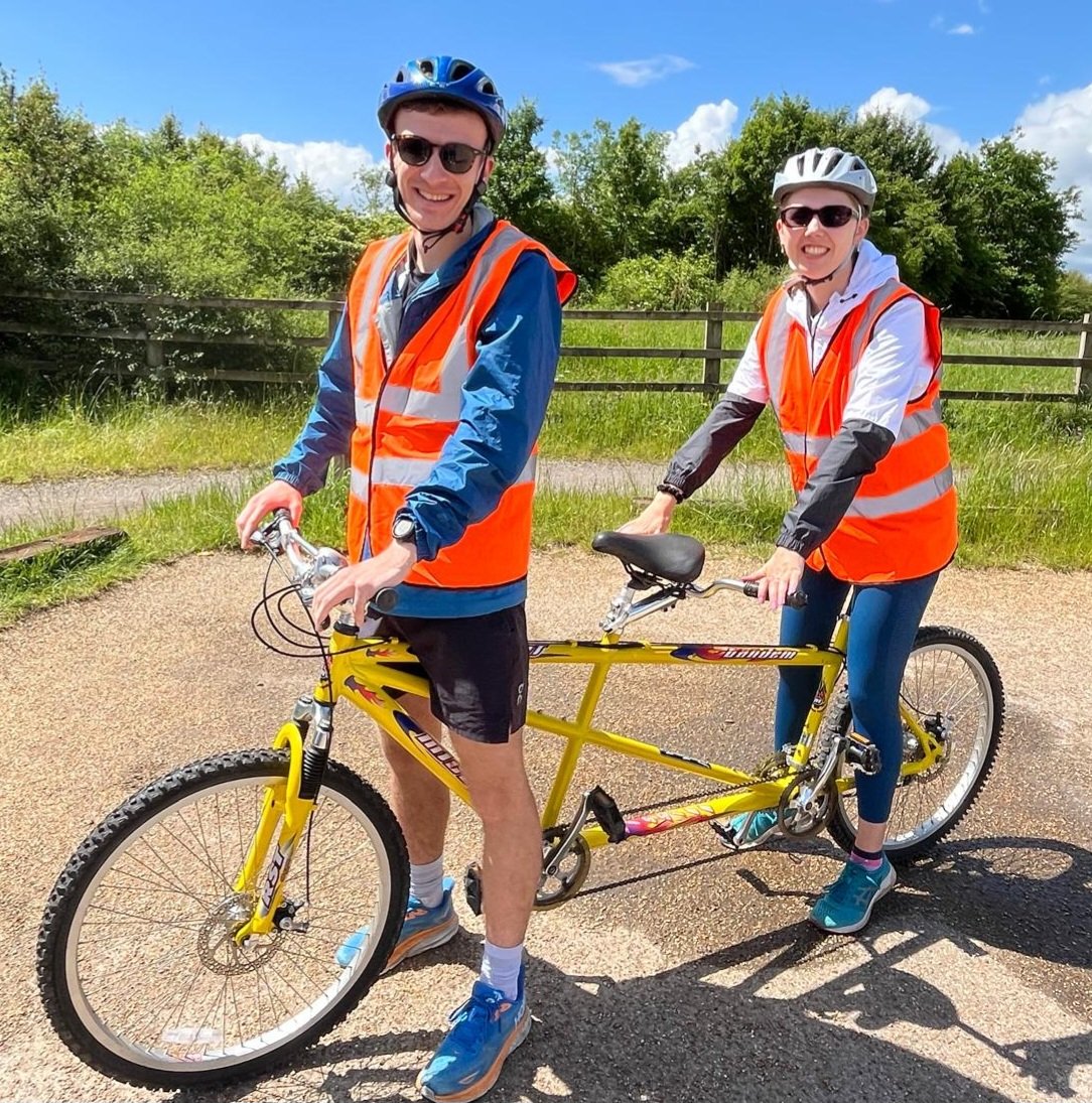Enjoy a bike ride on a tandem from CharlottesTandems.co.uk.  Free hire to anyone with a disability or additional need.