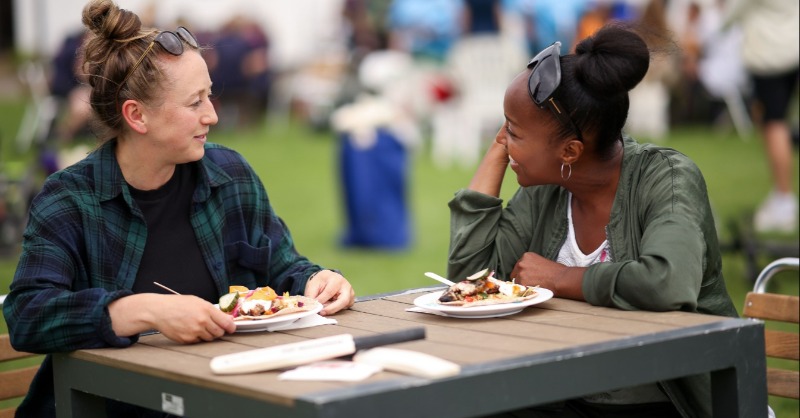 ECB_cricket's tweet photo. We were joined by @franwilson07 &amp; TV legend @angellicabell for our latest #TasteOfCricket event @BushyParkCC. In addition to the delicious food, the event showcased the club’s work to engage more women &amp; girls &amp; provide a home to Sri Lankan club Merton Boys CC #RaisingTheGame
