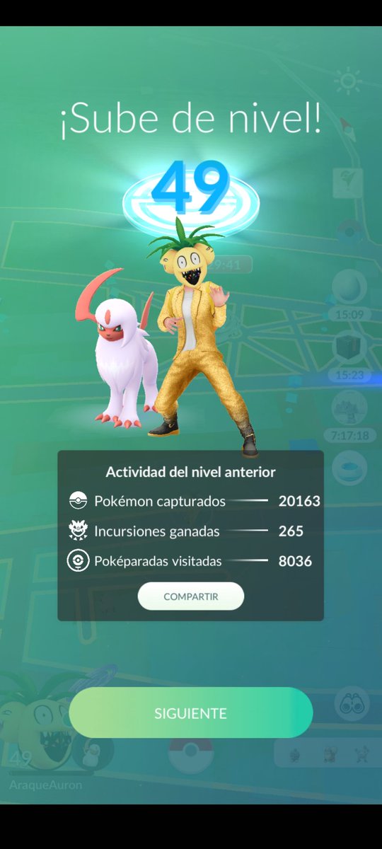 AraqueAuron's tweet photo. ¡Nivel 49! <:o) #PokémonGO #AndroidShare https://t.co/iczitfRybp