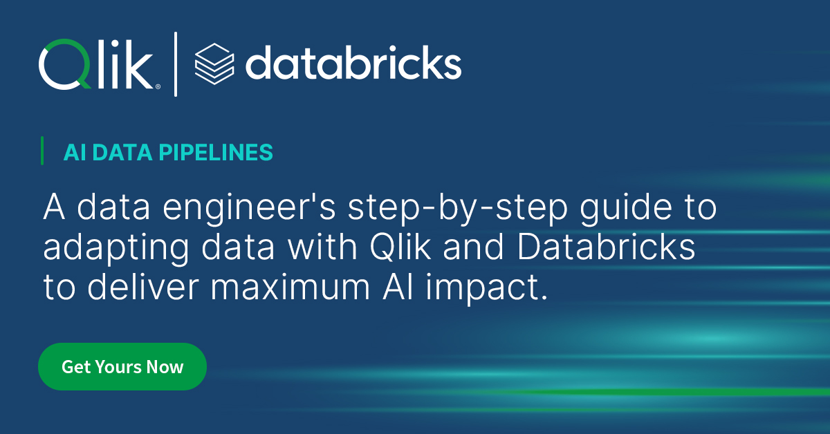 Get ready for the future of data engineering with Qlik and @Databricks!

Our latest ebook explores how #GenerativeAI is transforming data workflows and enhancing engineering strategies. 

Download now: bit.ly/3VpyXzX